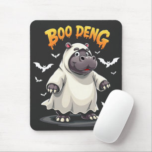 Boo Deng Ghost Baby Pygmy Hippo Moo Deng Halloween Mouse Mat
