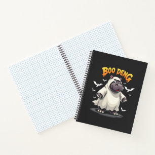 Boo Deng Ghost Baby Pygmy Hippo Moo Deng Halloween Notebook
