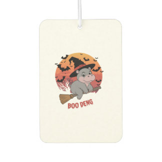Boo Deng Hippo Halloween Moo Deng Baby Hippo Long Car Air Freshener