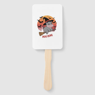 Boo Deng Hippo Halloween Moo Deng Baby Hippo Long Hand Fan