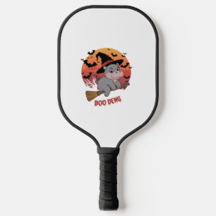Boo Deng Hippo Halloween Moo Deng Baby Hippo Long Pickleball Paddle