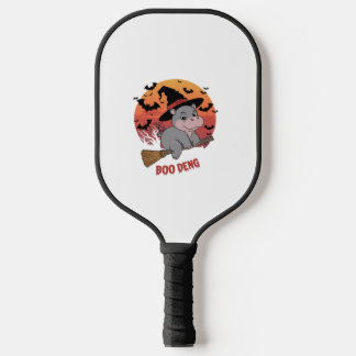 Boo Deng Hippo Halloween Moo Deng Baby Hippo Long Pickleball Paddle