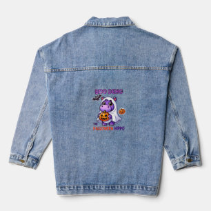Boo Deng The Halloween Hippo Cute Bouncy Pig Costu Denim Jacket