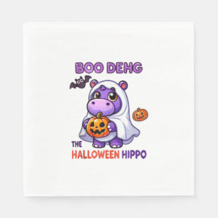 Boo Deng The Halloween Hippo Cute Bouncy Pig Costu Napkin