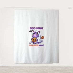 Boo Deng The Halloween Hippo Cute Bouncy Pig Costu Tapestry
