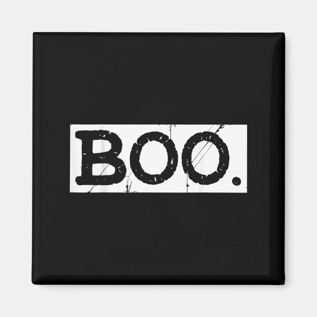 Boo distressed retro ghost halloween aesthetic  magnet (Front)