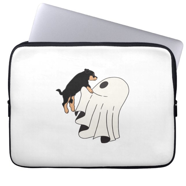 Boo Dog Halloween Dog Spooky Laptop Sleeve (Front)