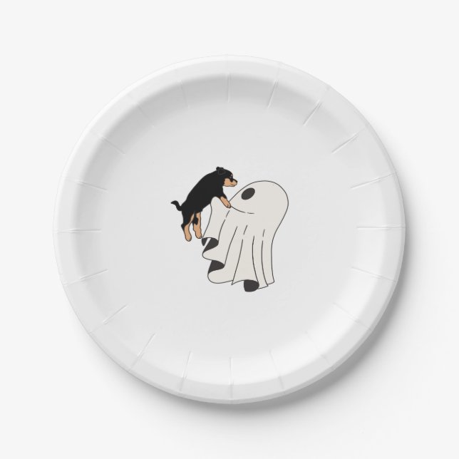 Boo Dog Halloween Dog Spooky Paper Plate (Front)