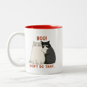 Boo Don't Do That Grumpy Cats Two-Tone Coffee Mug