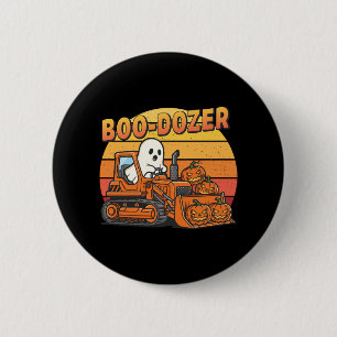Boo Dozer Ghost Funny Halloween 6 Cm Round Badge