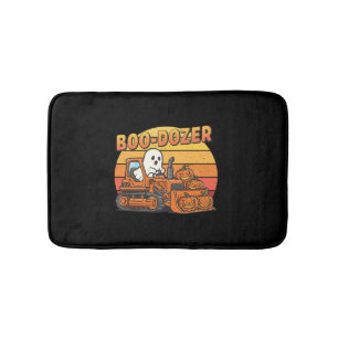 Boo Dozer Ghost Funny Halloween Bath Mat