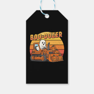 Boo Dozer Ghost Funny Halloween Gift Tags