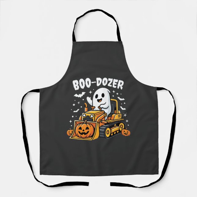 Boo Dozer Halloween Ghost Bulldozer_1 Apron (Front)