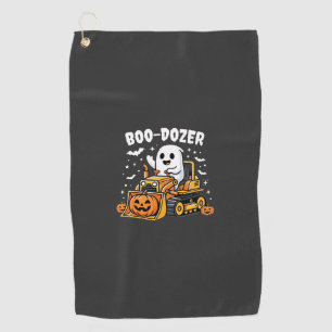 Boo Dozer Halloween Ghost Bulldozer_1 Golf Towel