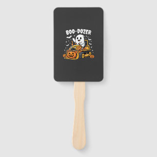 Boo Dozer Halloween Ghost Bulldozer_1 Hand Fan