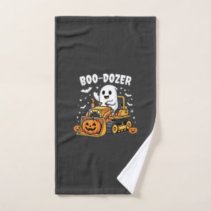 Boo Dozer Halloween Ghost Bulldozer_1 Hand Towel