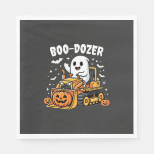 Boo Dozer Halloween Ghost Bulldozer_1 Napkin