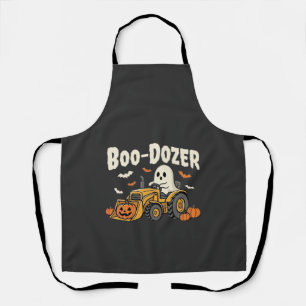 Boo-Dozer Halloween Ghost Bulldozer Design_1 Apron