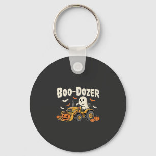Boo-Dozer Halloween Ghost Bulldozer Design_1 Key Ring
