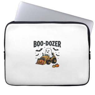 Boo-Dozer Halloween Ghost Bulldozer Design_1 Laptop Sleeve