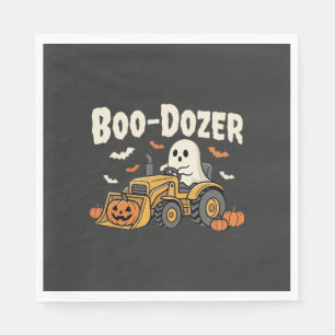 Boo-Dozer Halloween Ghost Bulldozer Design_1 Napkin