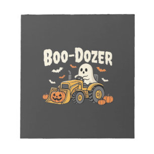 Boo-Dozer Halloween Ghost Bulldozer Design_1 Notepad