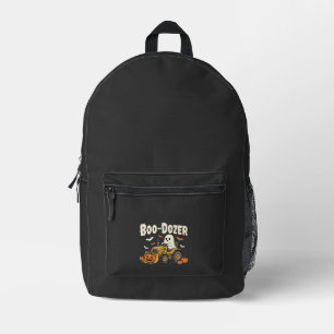 Boo-Dozer Halloween Ghost Bulldozer Design_1 Printed Backpack