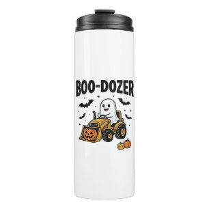 Boo-Dozer Halloween Ghost Bulldozer Design_1 Thermal Tumbler