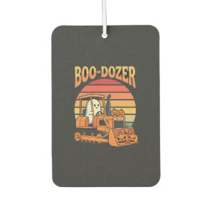 Boo-Dozer Halloween Ghost Pumpkin Bulldozer Car Air Freshener