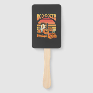 Boo-Dozer Halloween Ghost Pumpkin Bulldozer Hand Fan