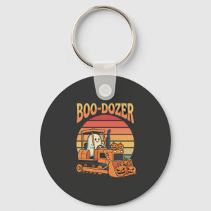 Boo-Dozer Halloween Ghost Pumpkin Bulldozer Key Ring