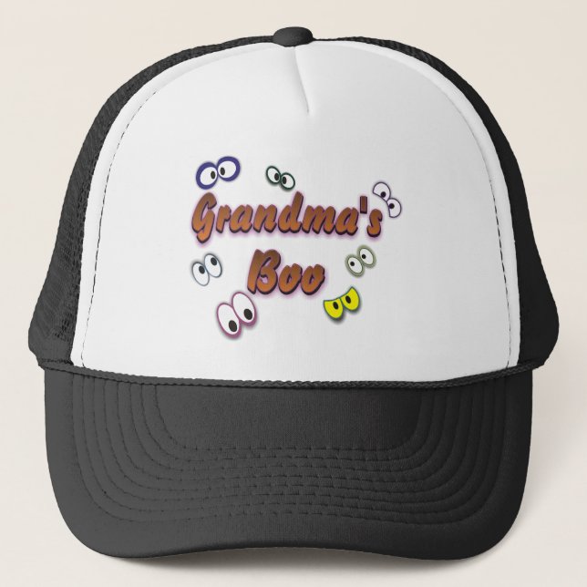 BOO EYES GRANDMA TRUCKER HAT (Front)