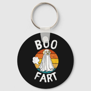 Boo Fart Dog Funny Cute Farting Labrador Ghost Key Ring