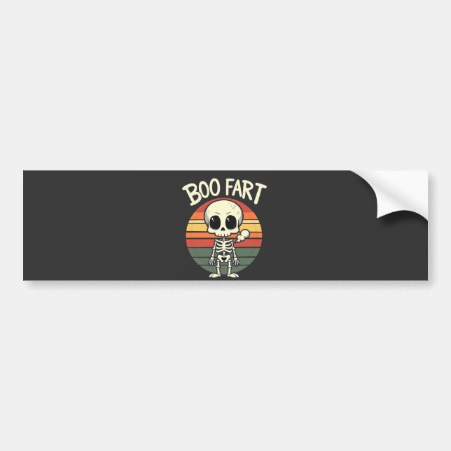 Boo fart Funny Spooky Pastel Ghost Goth Retro  Bumper Sticker (Front)