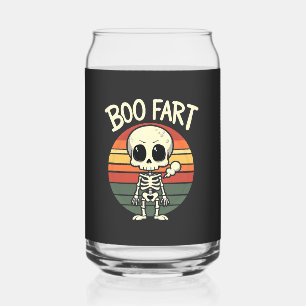 Boo fart Funny Spooky Pastel Ghost Goth Retro  Can Glass