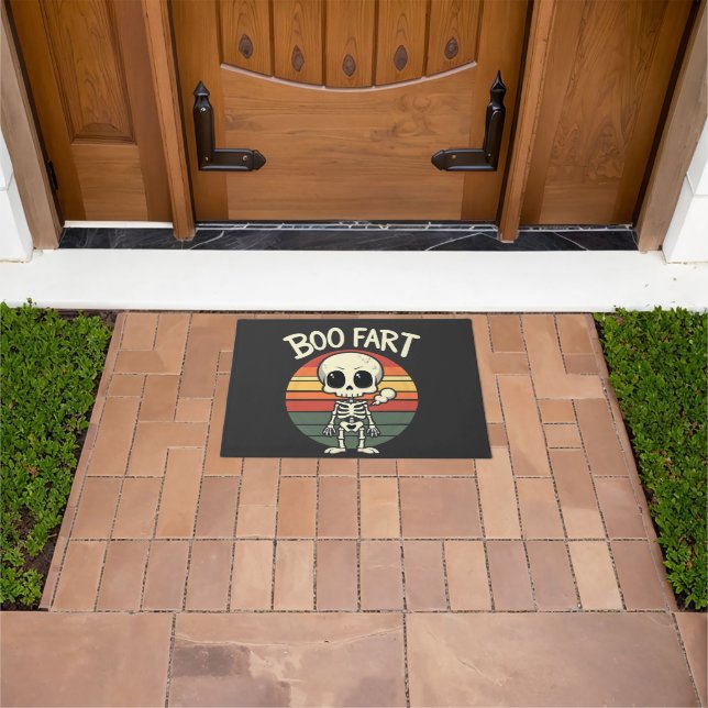 Boo fart Funny Spooky Pastel Ghost Goth Retro  Doormat (Outdoor)