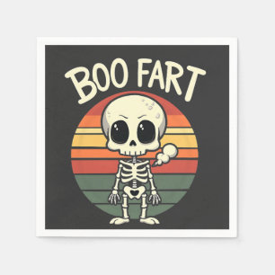 Boo fart Funny Spooky Pastel Ghost Goth Retro Napkin