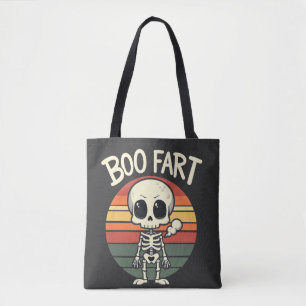 Boo fart Funny Spooky Pastel Ghost Goth Retro Tote Bag