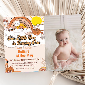 Boo First Birthday Our Little Boo Is Turning One Invitation