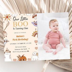Boo First Birthday Our Little Boo Is Turning One Invitation