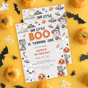 Boo First Birthday Our Little Boo Is Turning One Invitation