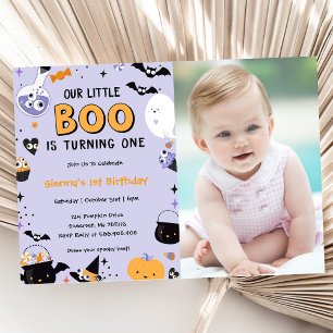 Boo First Birthday Our Little Boo Is Turning One Invitation
