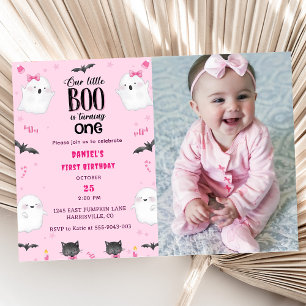 Boo First Birthday Our Little Boo Is Turning One Invitation