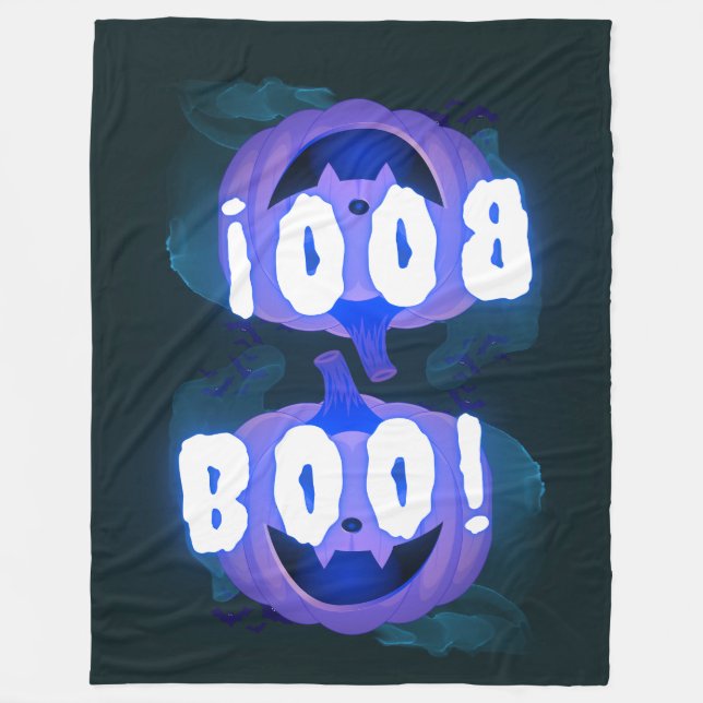 Boo!  fleece blanket (Front)