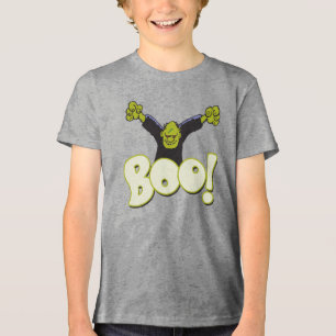 BOO Frankenstein Monter Halloween Cartoon Fun Tri-Blend Shirt
