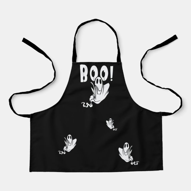 BOO! Friendly Ghosts Halloween Apron (Front)
