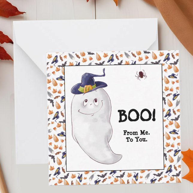 Boo From Me to You Customer Halloween Card (Halloween Pop By notecard for Real Estate)
