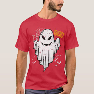 Boo Funny Boo Ghost Bats Trick Or Treat Halloween  T-Shirt