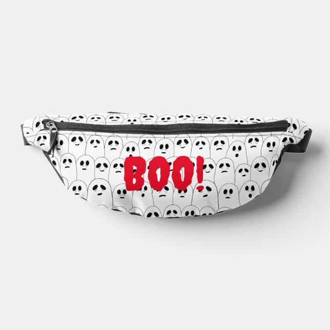 BOO Funny Cute Ghosts Patterned Halloween Bum Bags (Lay Down)