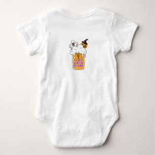 Boo funny cute happy Halloween saying Baby Bodysuit